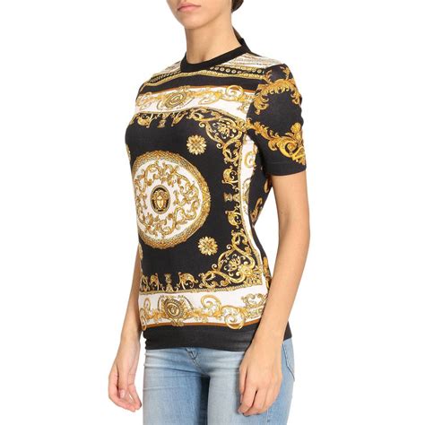 versace tshirt womens|versace tops women on sale.